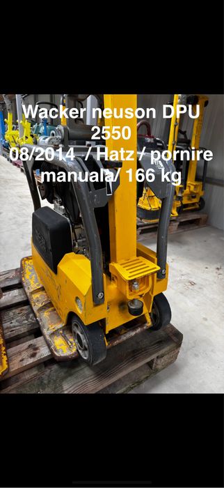 Talpa / placa compactoare Wacker Neuson DPU 25/50 / 166 kg / 08.2014