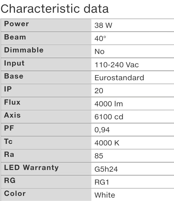 DURA bec led tip proiector
