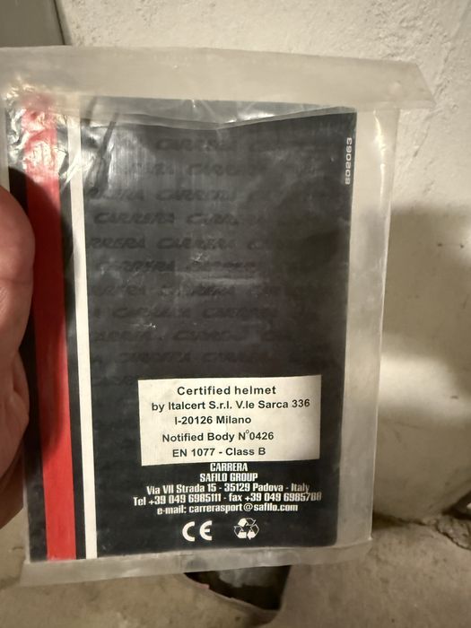 Дамска каска Carrera C-Lady CKW – черна, размер 51–54 см (нова)