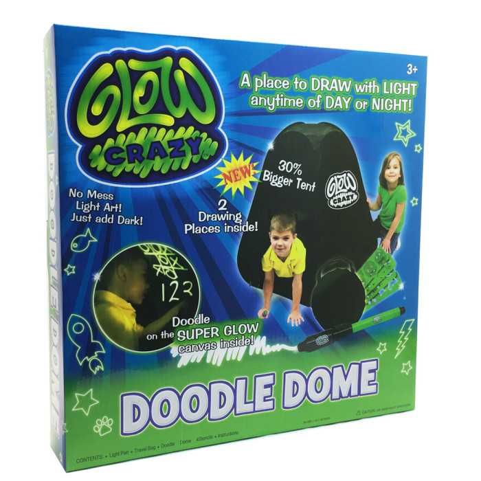 Glow Crazy Doodle Dome – Новата, по-ГОЛЯМА и по-ЗАБАВНА ПАЛАТКА За рис