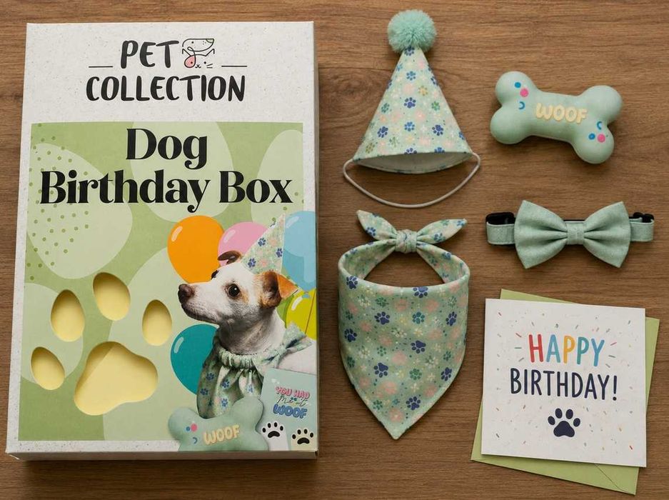 Кутия/подарък за рожден ден на куче/домашен любимец – „Dog Birthday Box“