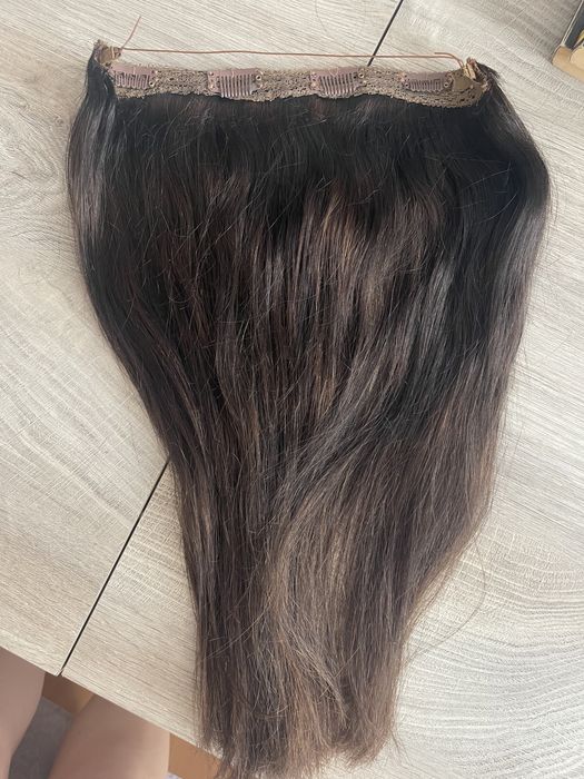 Halo extension, естенствена коса, тъмно кафяво