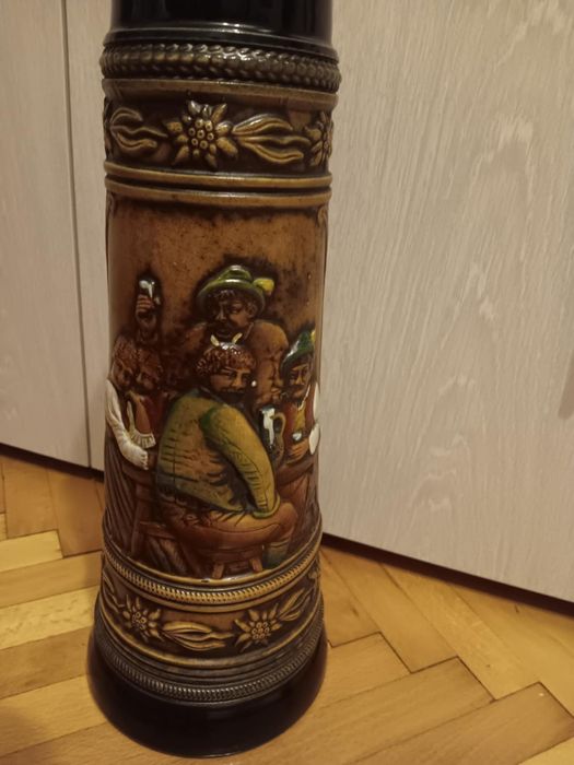 Halbă de bere de ceramică mare de colecție