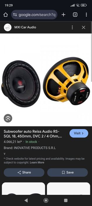 Vand subwoofer auto 12 inch helix si db distribuitor cabluri