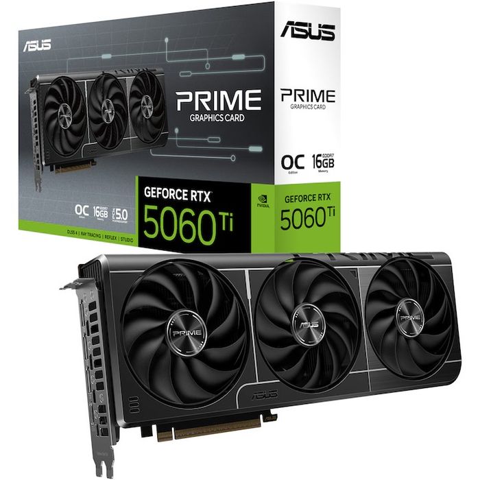 Видеокарта ASUS PRIME GeForce RTX 5060 Ti OC Edition, 16GB GDDR7