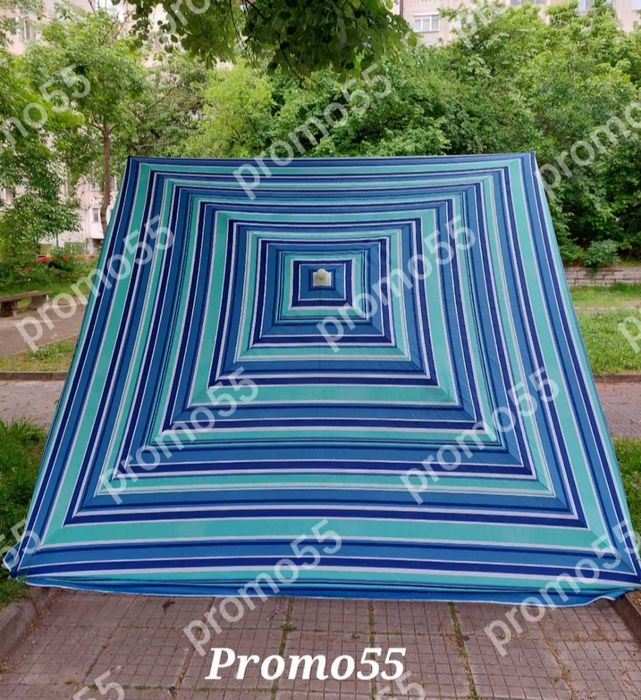 Голям квадратен градински чадър 250см. х 250см.