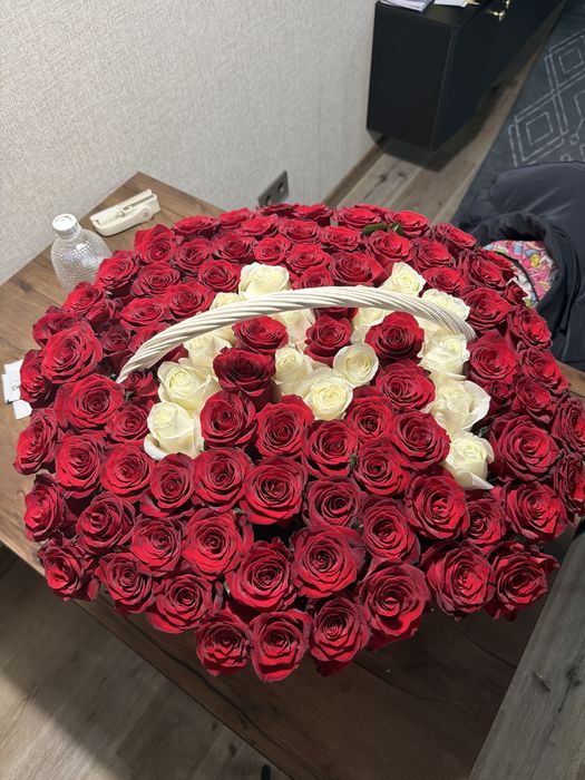 101 роза свежий букет