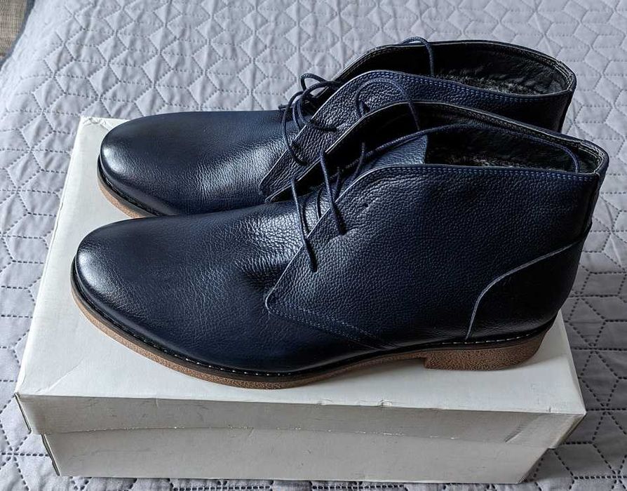 Ghete piele naturala barbatesti, imblanite, marimea 44