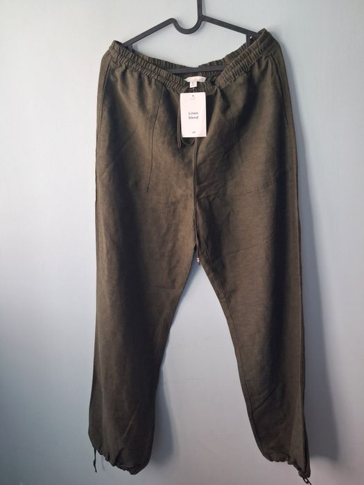 2 нови дамски панталона с лен  H&M, размер М