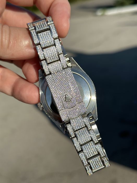 ceas rolex datejust pave 41,mm blue dial