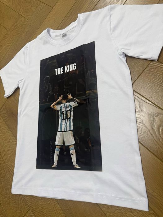 Lionel Messi “THE KING” футболка + БЕСПЛАТНАЯ доставка; BEPUL yetkazis