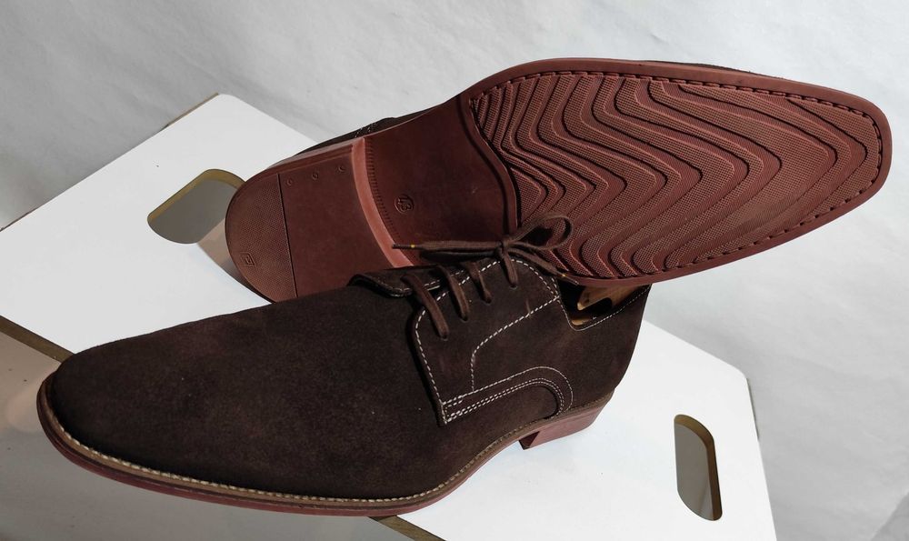Pantofi derby 42.5 43 plain toe suede Lavoratione Artigianale piele