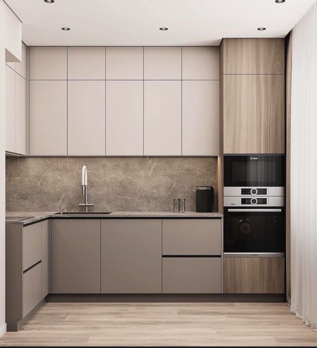 Кухонная встроенная мебель любой сложности