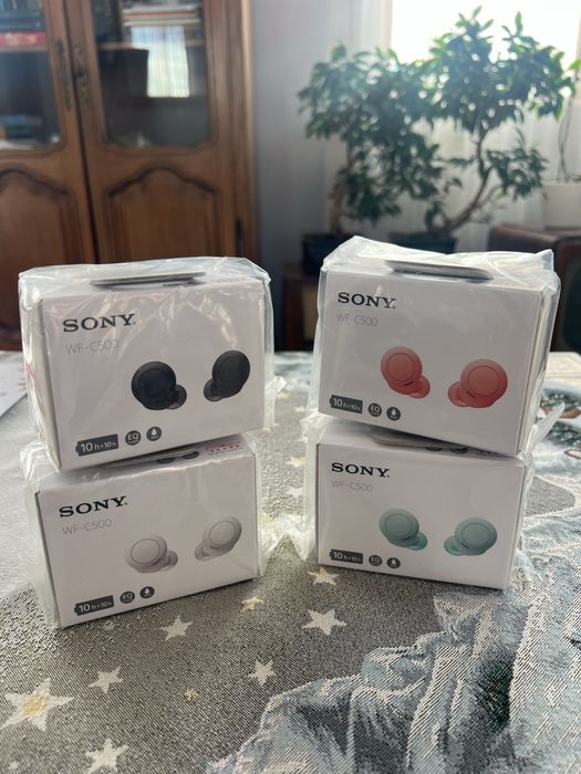 Безжични слушалки Sony WF-C500 – ЧИСТО НОВИ