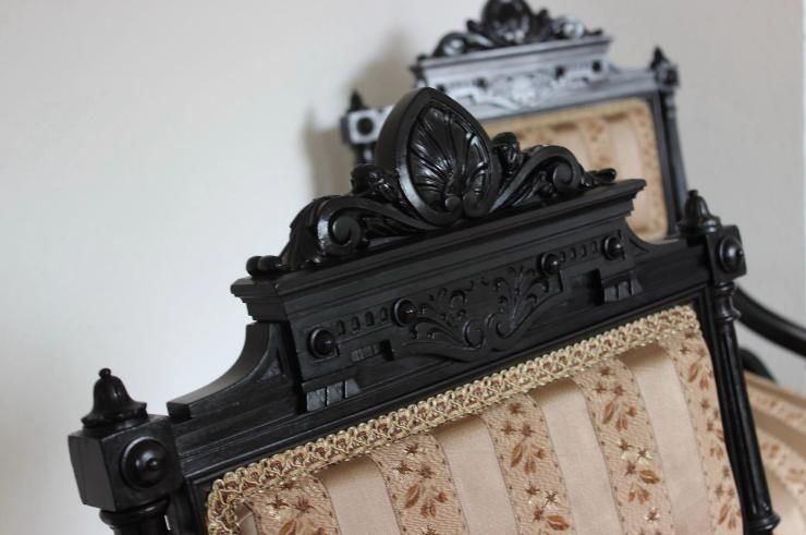 Set fotolii scaune vechi antichități napoleon noi restaurate