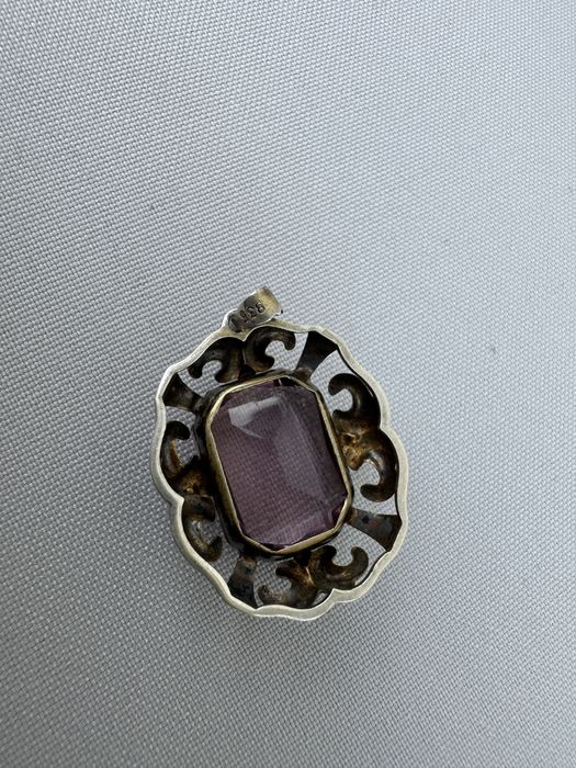 Pandantiv din argint si ametist