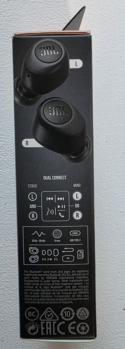 Casti JBL Wave Buds, True wireless, Bluetooth, In-ear, Microfon, negru, sigilate