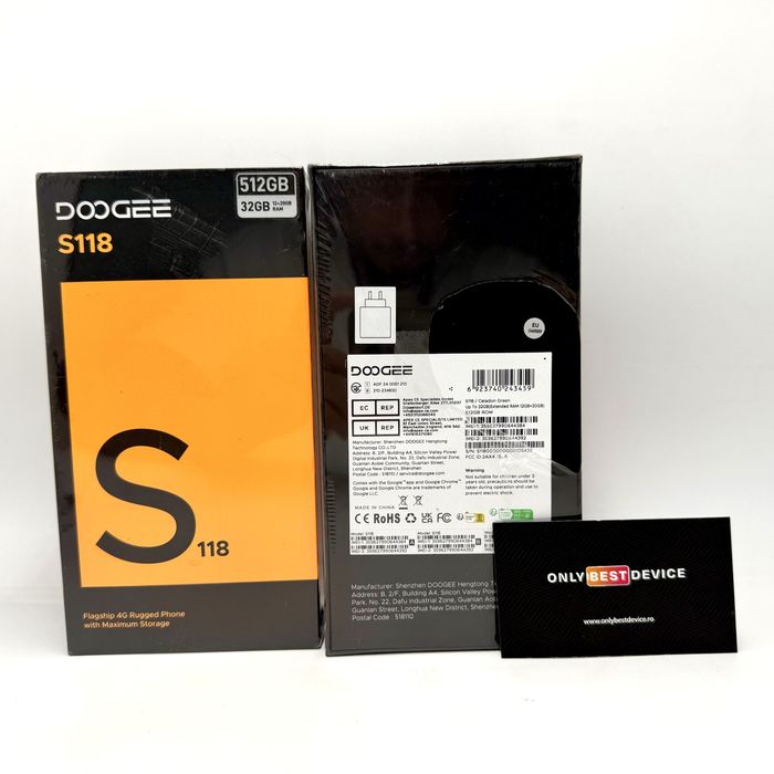 Telefon Doogee S118 Celadon Green (12GB+20GB)RAM + 512GBGB ROM