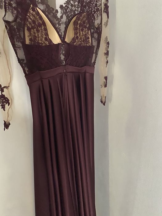 Rochie de ocazie lunga mov visiniu
