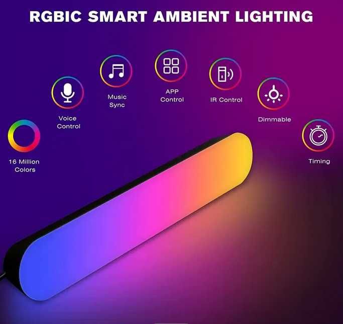 Lampa led RGB cu usb si bluetooth