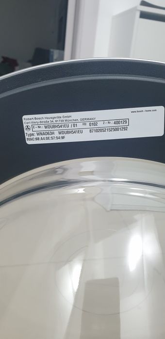 Garantie: Masina de spalat cu uscător model Bosch wdu8h541eu