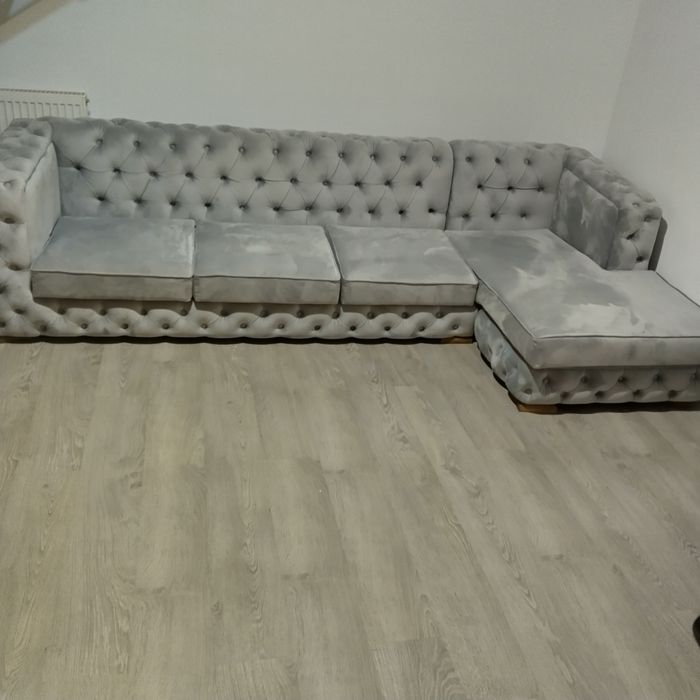 Canapea coltar Chesterfield