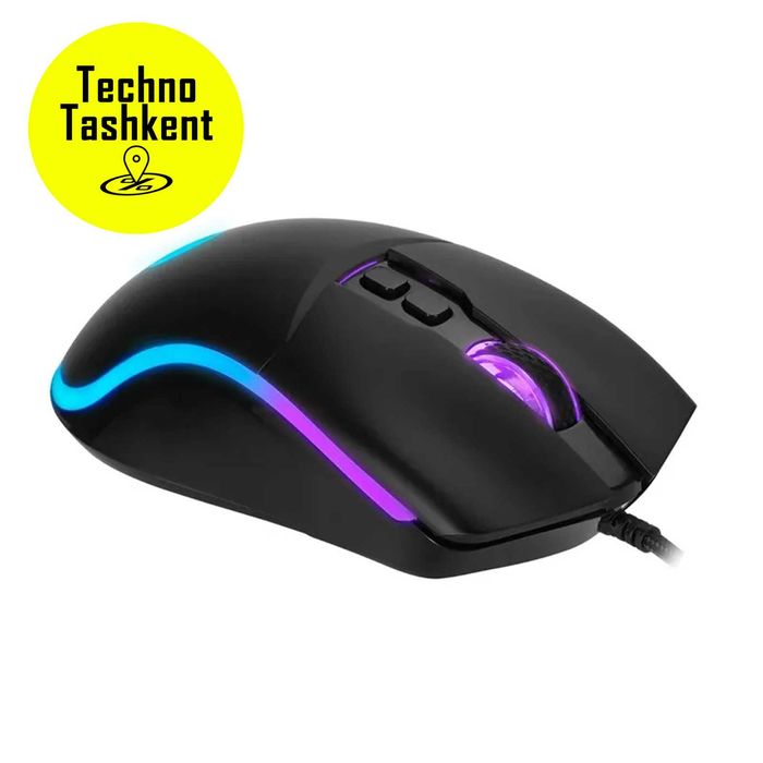 Игровая мышь для компьютера Marvo M358 Tepo 60 с RGB подсветкой, Usb