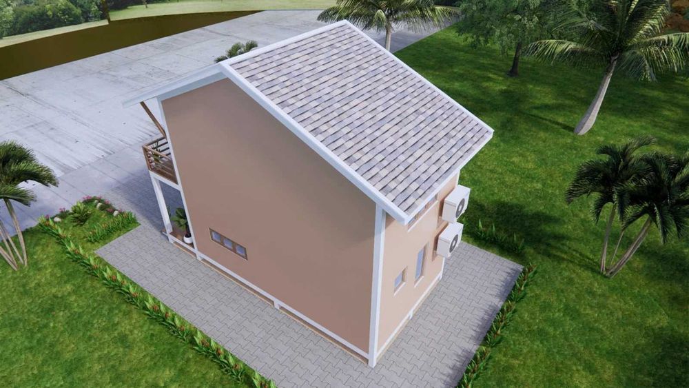 НА ИЗПЛАЩАНЕ - Двуетажна сглобяема къща с 2 спални, 56 кв. м