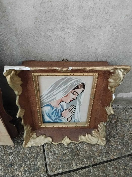 Lot 2 goblen vechi inramat cu protectie sticla si rama lemn. Nu expediez