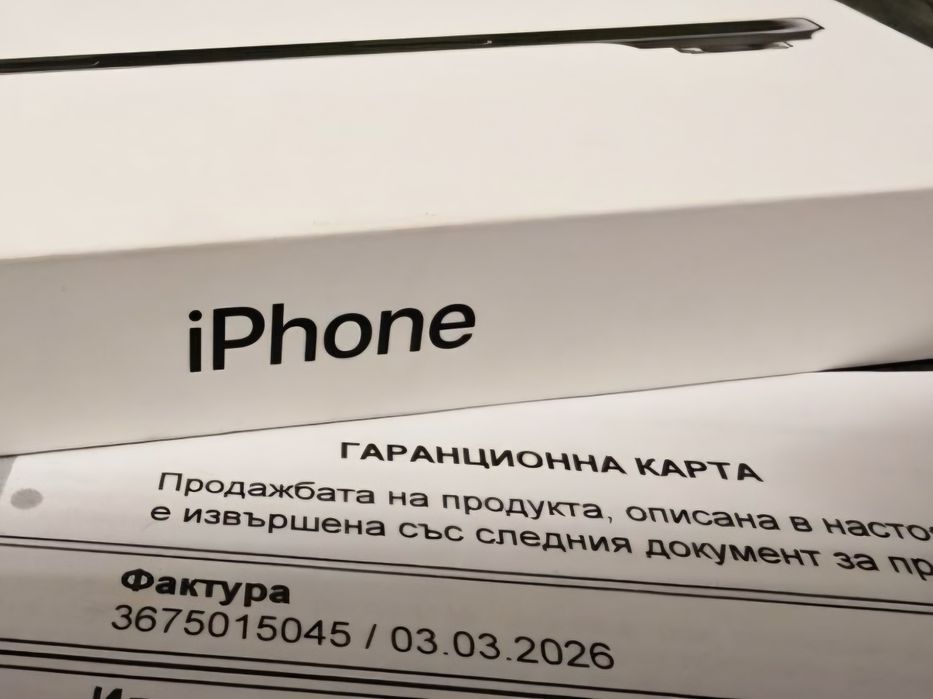 ЗАПЕЧАТАН 256GB iPhone 17 Air 5G Yettel Гаранция 2029г. Black | Черен