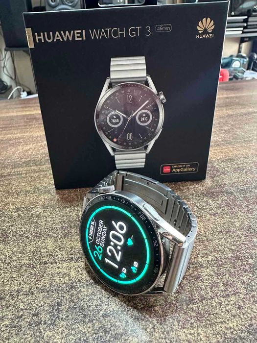 Смарт часовник Huawei Watch GT3, 46 mm, Stainless Steel, Silver