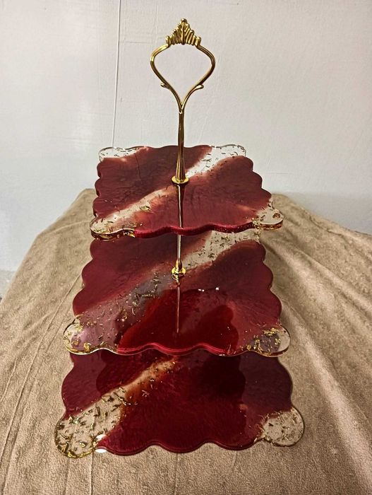 Suport etajat handmade din rășină epoxidică – modele unicat -candy bar