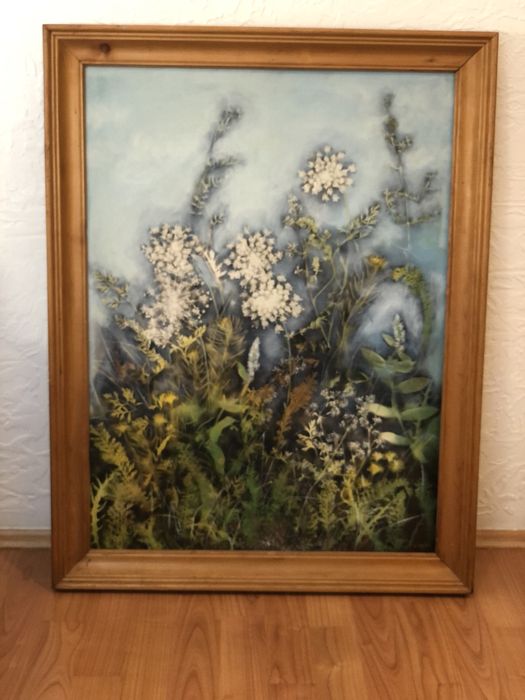 Tablou pictat pe panza - motiv floral