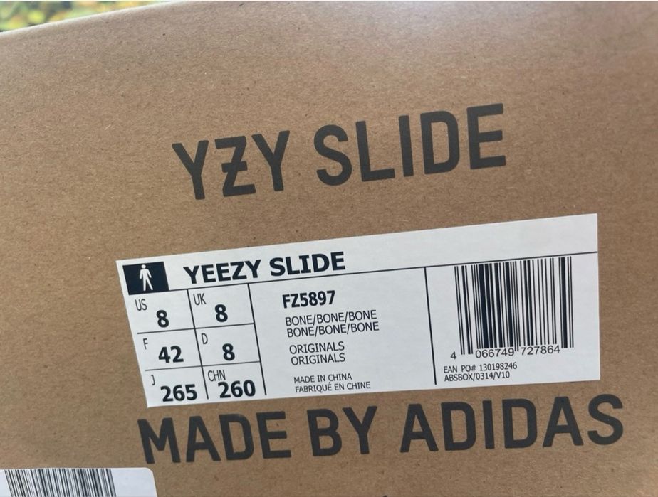 Adidas Yeezy Slide Bone – FZ5897 | Размери 40–46 | Нови