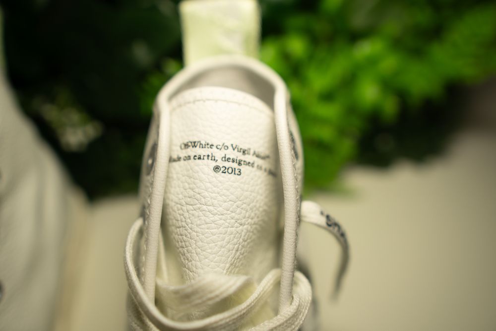 OFF-WHITE Mid Top Vulcanized Leather White | 41 fit 42 + FACTURA