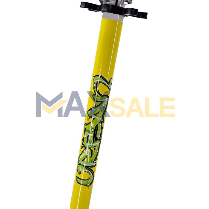 Детска тротинетка скутер scooter сгъваема бяло жълто колело играчки