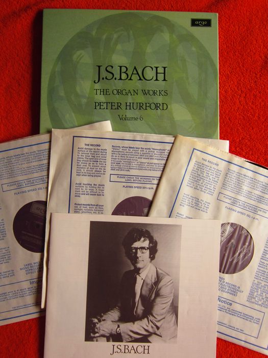 vinil rar Bach The Organ Works 3LP Peter Hurford 1981 UK impecabile