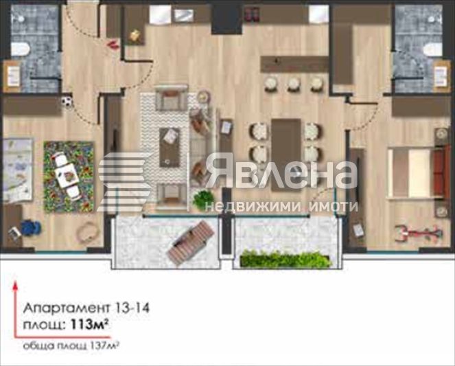 Просторен 2/3-стаен апартамент №13