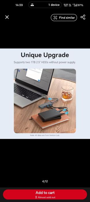 Vention USB 3.0 5 в 1 разклонител