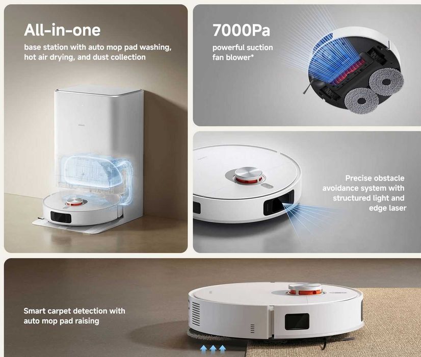 Робот-пылесос Xiaomi Robot Vacuum X20 Pro. Год гарантии!