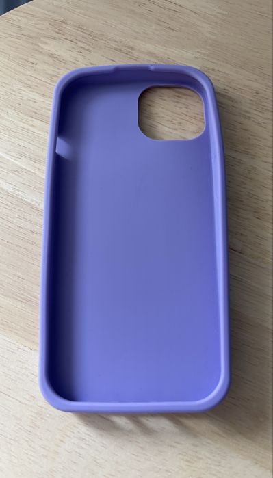 Husă telefon Friends mov, ramă galbenă, iPhone 13