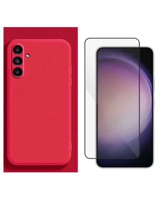 Husa X LEVEL Catifea si Folie Sticla 0.2MM -Samsung S20 S21 S23 S24 FE