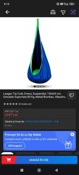 Leagan tip cuib ca nou