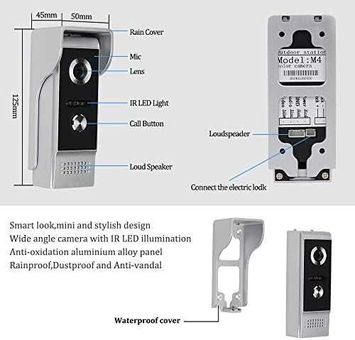 7" Видео домофон система с отключване и мониторинг