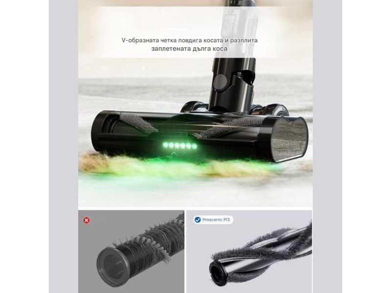 Вертикална Безкабелна Прахосмукачка Proscenic P13, 45 kPa