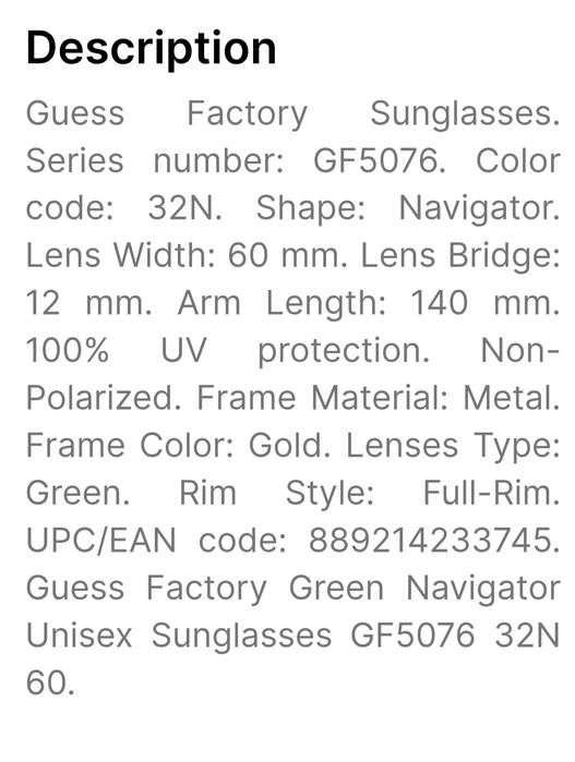 Guess sunglasses очки