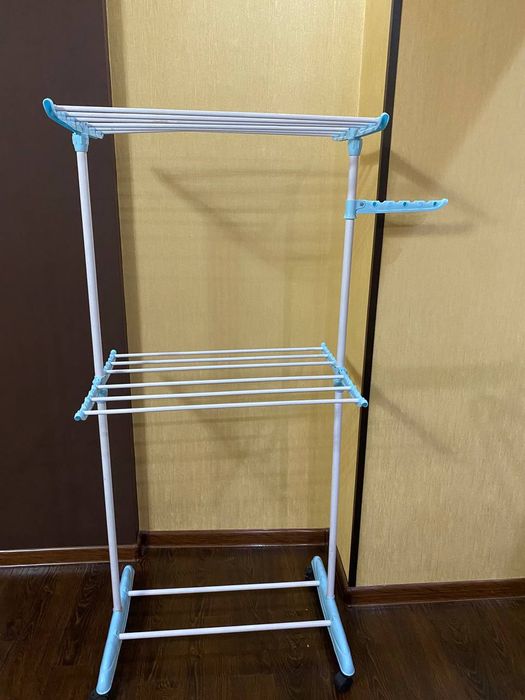 Новая вертикальная сушилка-трансформер Double Fold Hangers (2 яруса)
