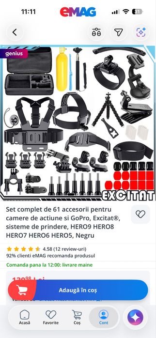 GoPro Hero 9 cu accesorii