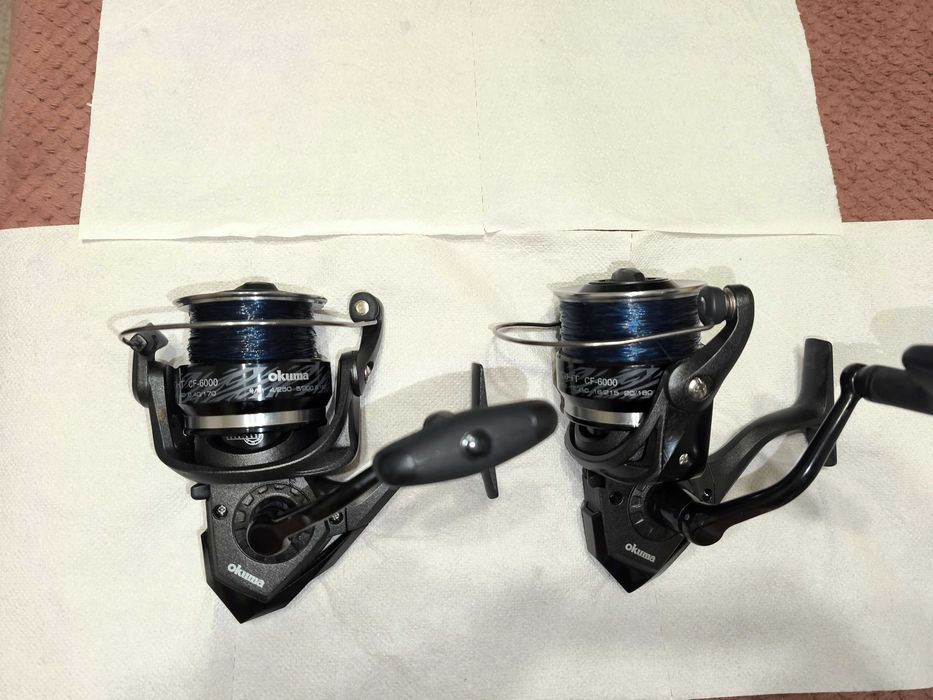 set doua mulinete Okuma C-Fight 6000 si doua lansete 2.70 m