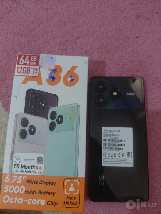 Zte A36 64 xotira